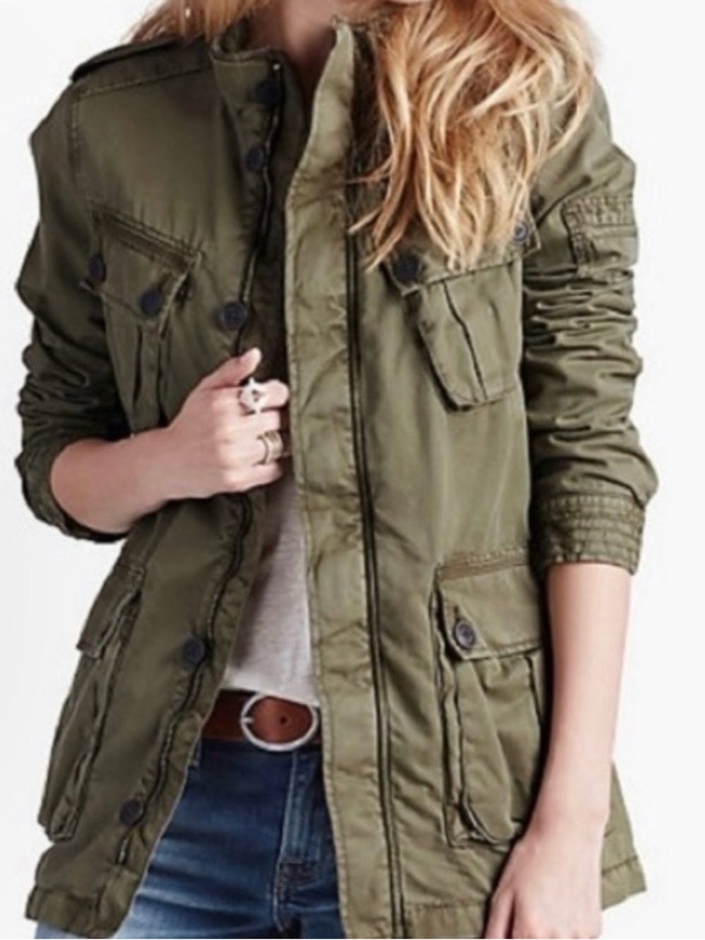 Lucky Brand Olive Green Utility Jacket